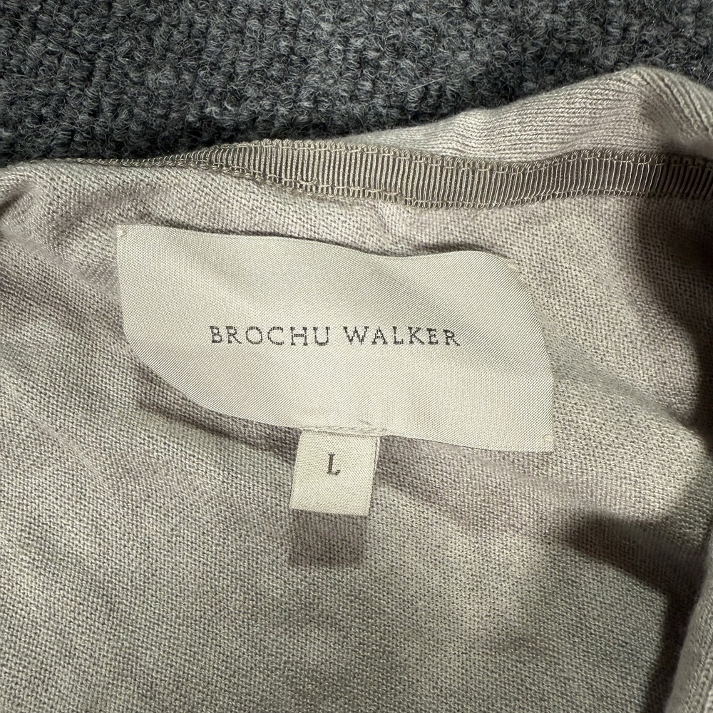 Brochu Walker NWT Drape Sweater Oyster Gray Women's Size Large $488 - Picture 5 of 10